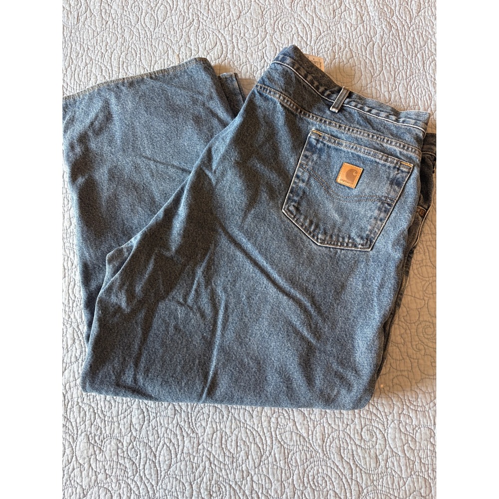 Carhartt B172 DST Mens 48 (46) x30 (27) Relaxed Fit Flannel Lined Denim Jeans